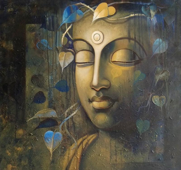 Buddha 5 Painting by Sanjay Lokhande | ArtZolo.com