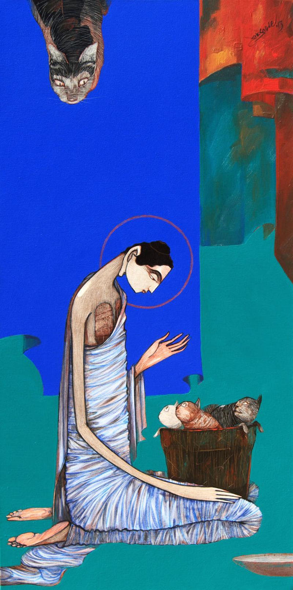Buddha 8 Painting by Sanjay Sable | ArtZolo.com