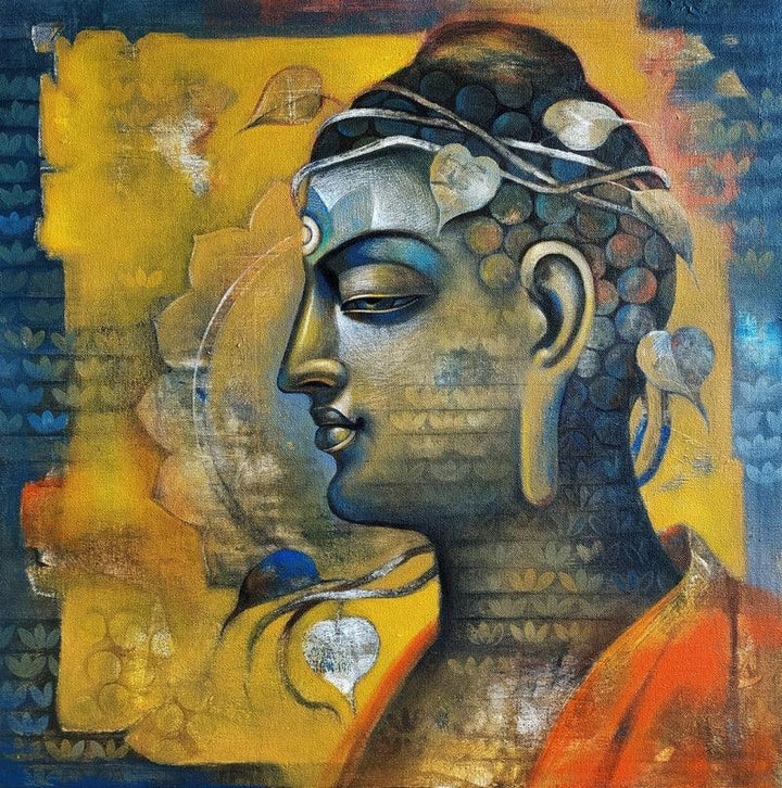 Buddha 8 Painting by Sanjay Lokhande | ArtZolo.com