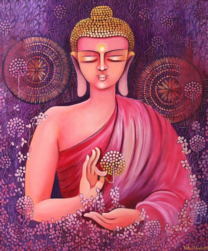 Buddha A Way Of Living In Freedom Painting by Nitu Chhajer | ArtZolo.com