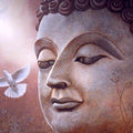 Religious acrylic painting titled 'Buddha', 30x36 inches, by artist Ramesh Das on Canvas