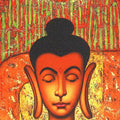 Religious acrylic painting titled 'Buddha', 48x22 inches, by artist Shankar Devarukhe on Canvas