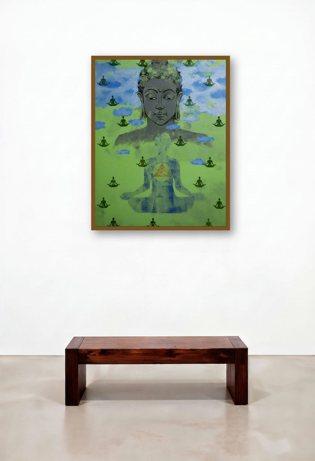 Buddha (Universal Meditation) by artist Ns Art displayed in a Classic Hallway