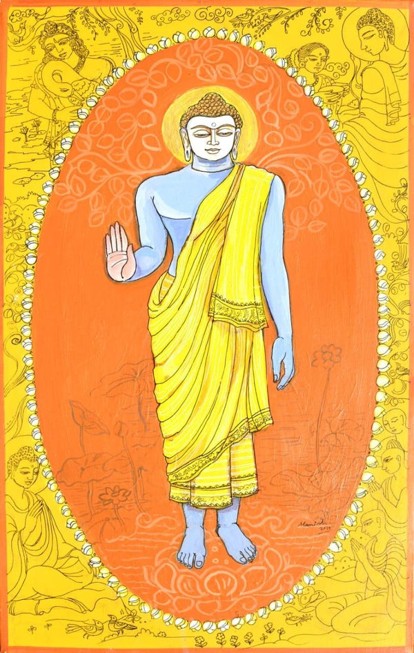 Buddha Avatar Painting by Manisha Srivastava | ArtZolo.com