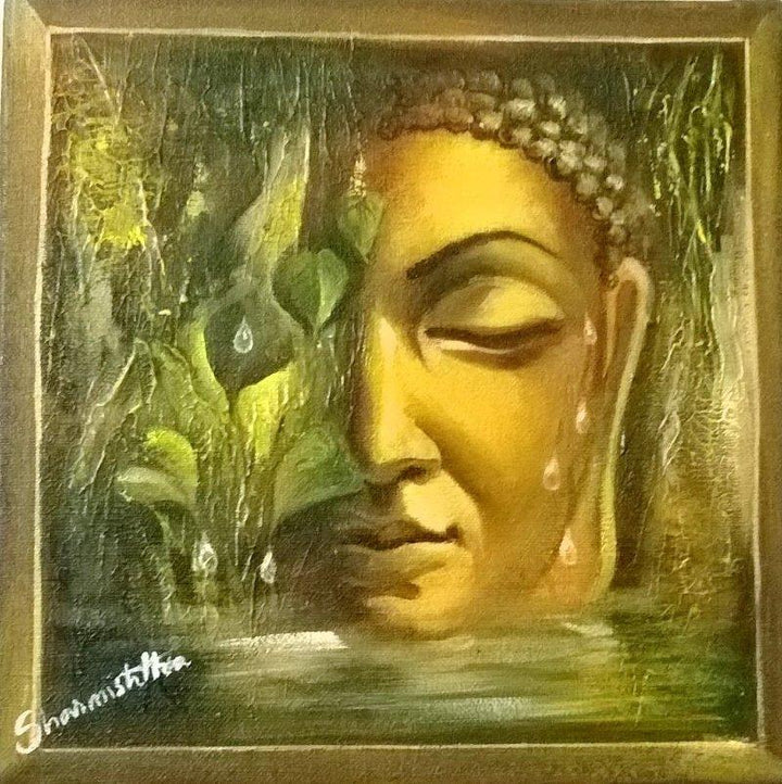 Buddha Beside Nature Painting by Sharmishtha Sinha | ArtZolo.com