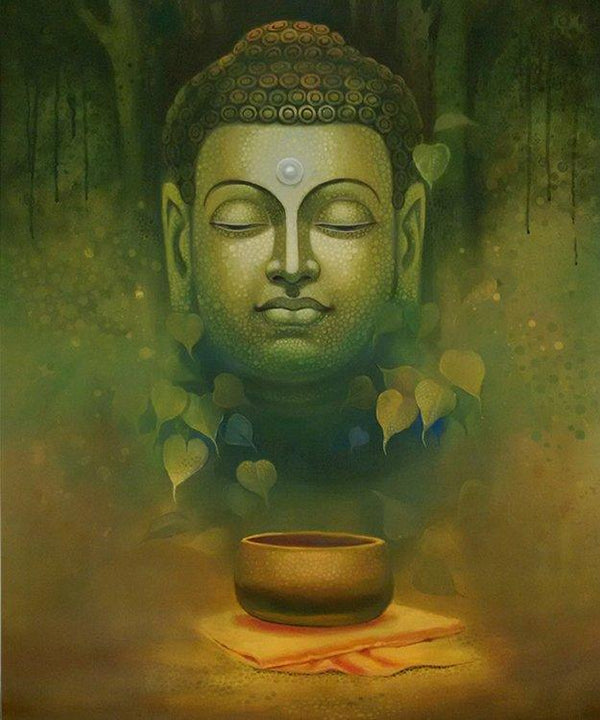 Buddha Dhyana Painting by Sanjay Lokhande | ArtZolo.com