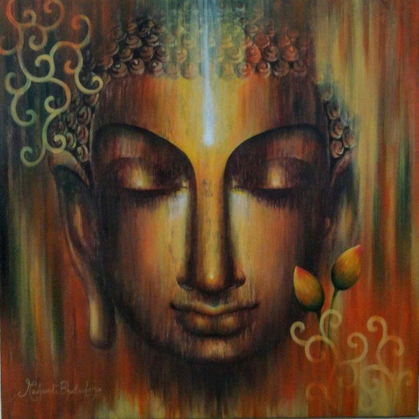 Buddha Divyagyan Painting by Madhumita Bhattacharya | ArtZolo.com