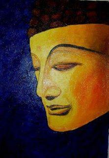 Buddha Golden Radiance Painting by Kiran Bableshwar | ArtZolo.com