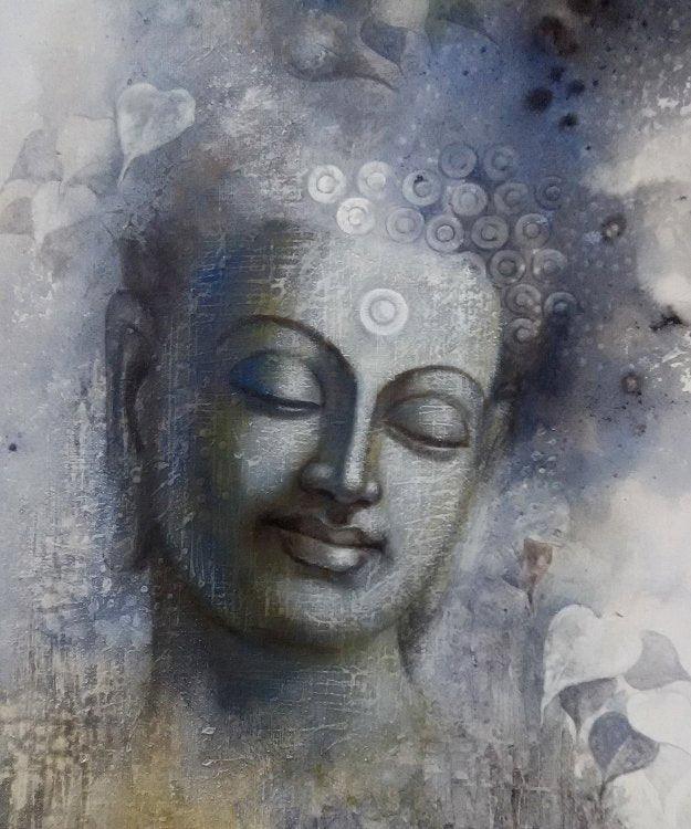 Buddha Mindfulness Painting by Sanjay Lokhande | ArtZolo.com