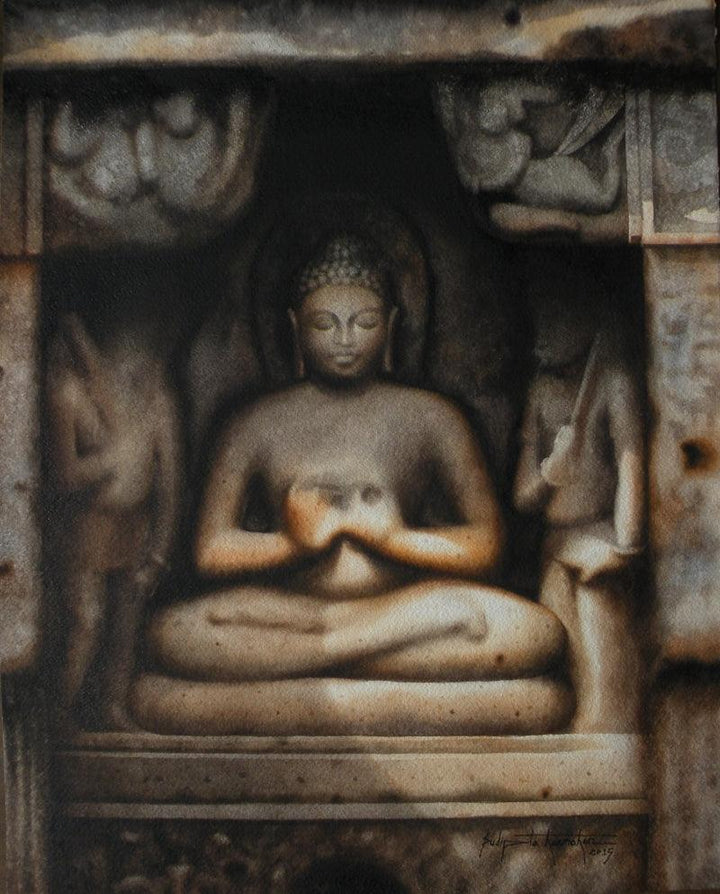 Budhdha Painting by Sudipta Karmakar | ArtZolo.com