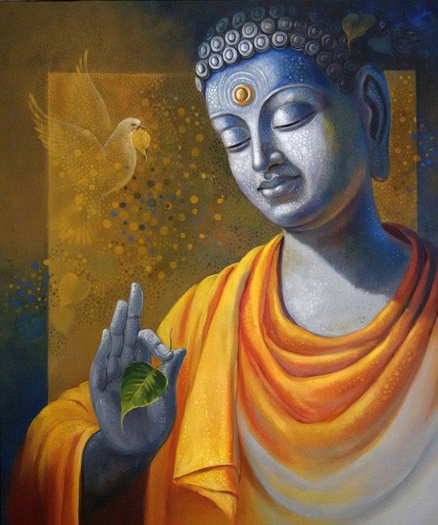 Budhha Wisdom Painting by Sanjay Lokhande | ArtZolo.com
