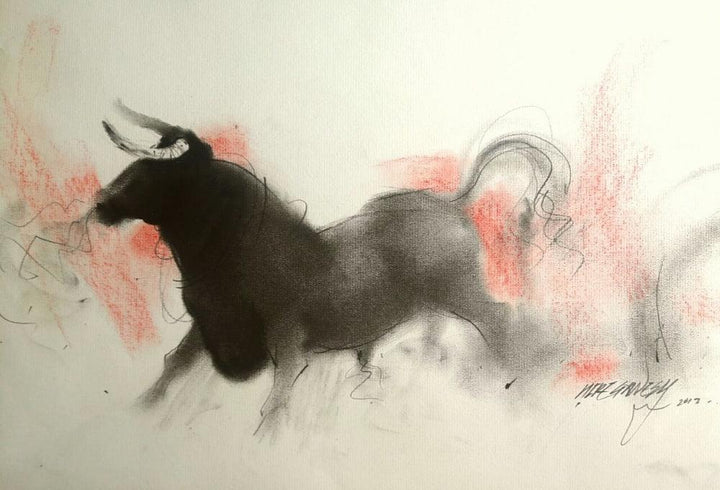 Bull 1 Drawing by Ganesh Hire | ArtZolo.com