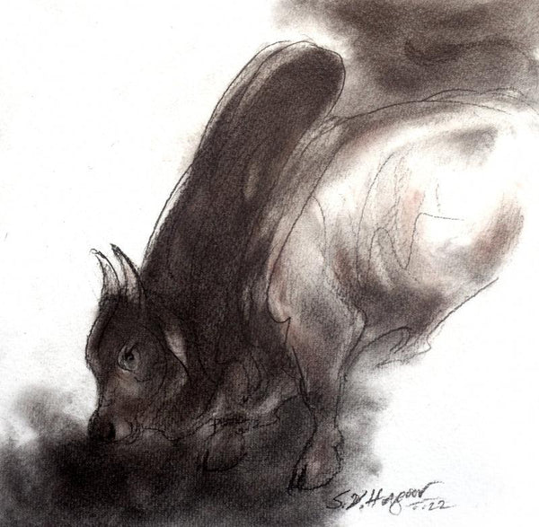 Bull 10 Drawing by Shivu Hugar | ArtZolo.com