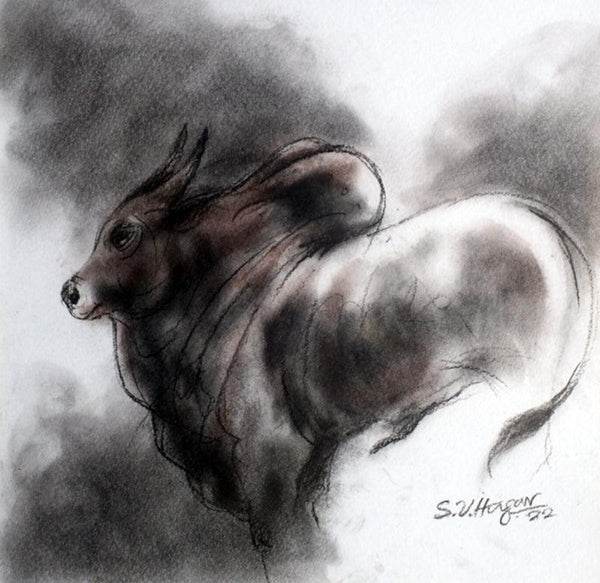 Bull 2 Drawing by Shivu Hugar | ArtZolo.com
