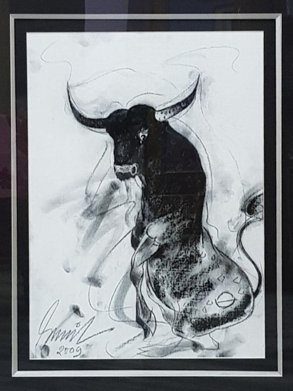 Bull 2 Painting by Sunil Das | ArtZolo.com