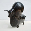 Animals sculpture titled 'Bull 3', 7x5x4 inches, by artist Tanmay Banerjee on Bronze
