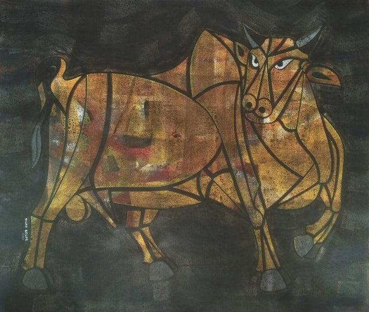 Bull 36 Painting by Vijay Belde | ArtZolo.com