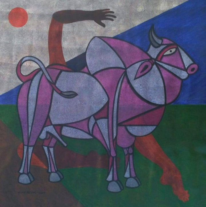 Bull 37 Painting by Vijay Belde | ArtZolo.com