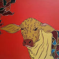 Animals acrylic painting titled 'Bull 4', 18x24 inches, by artist Rama Krishna V on Canvas Board