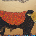 Animals acrylic painting titled 'Bull 5', 18x24 inches, by artist Rama Krishna V on Canvas Board