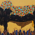 Animals acrylic painting titled 'Bull 5', 36x60 inches, by artist Rama Krishna V on Canvas