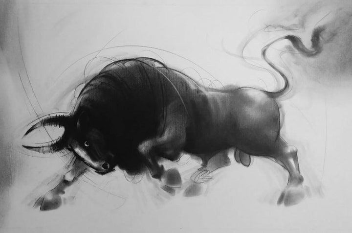 Bull 6 Painting by Ganesh Hire | ArtZolo.com