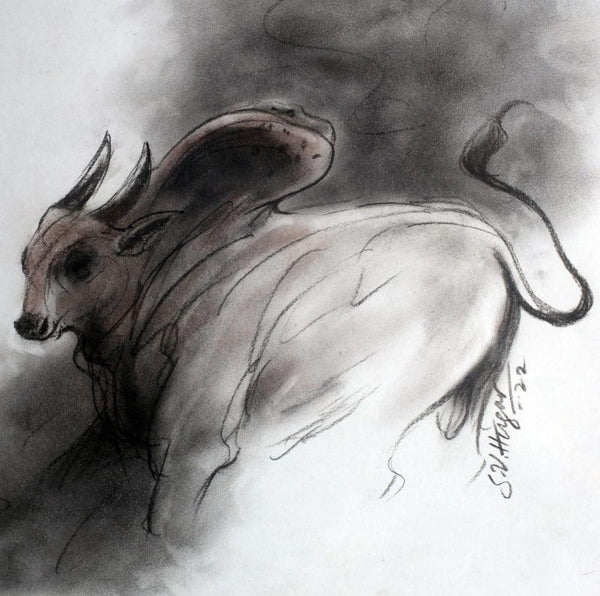 Bull 8 Drawing by Shivu Hugar | ArtZolo.com