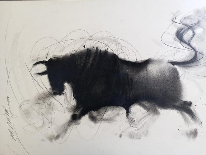 Bull 8 Painting by Ganesh Hire | ArtZolo.com