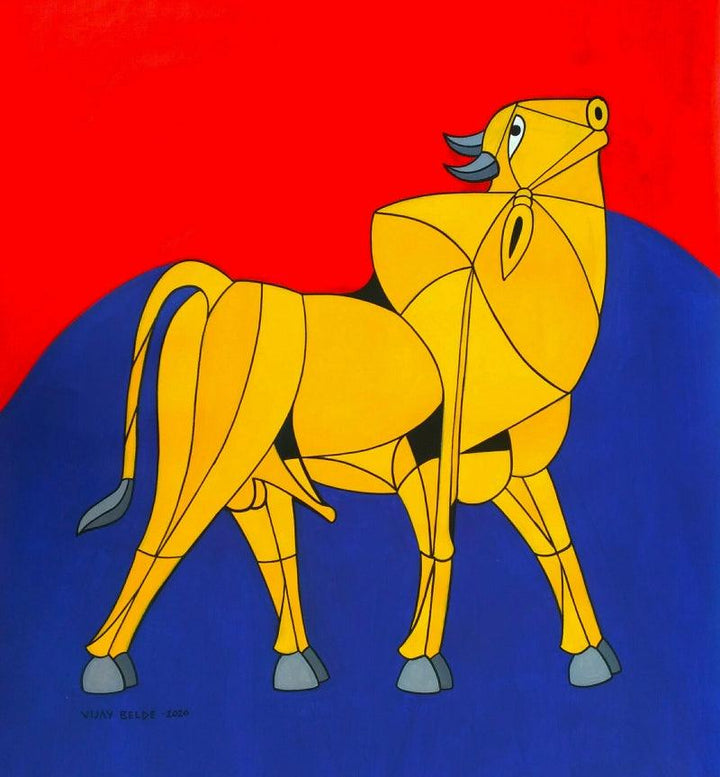 Bull 90 Painting by Vijay Belde | ArtZolo.com