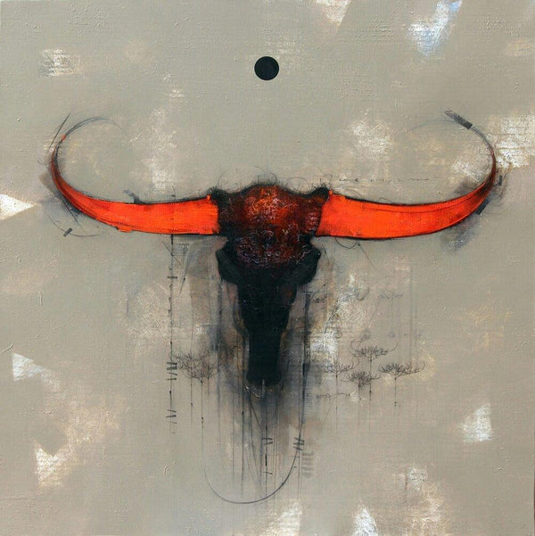 Bull Face Painting by Amol Pawar | ArtZolo.com