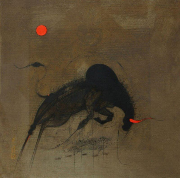 Bull I Painting by Amol Pawar | ArtZolo.com