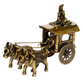 Religious handicraft titled 'Bullock Cart', 6x4x8 inches, by artist Brass Handicrafts on Brass