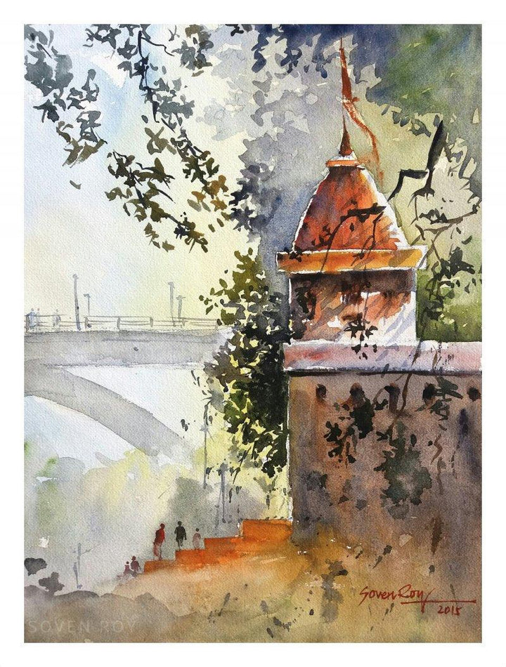 Bund Garden Pune Painting by Soven Roy | ArtZolo.com