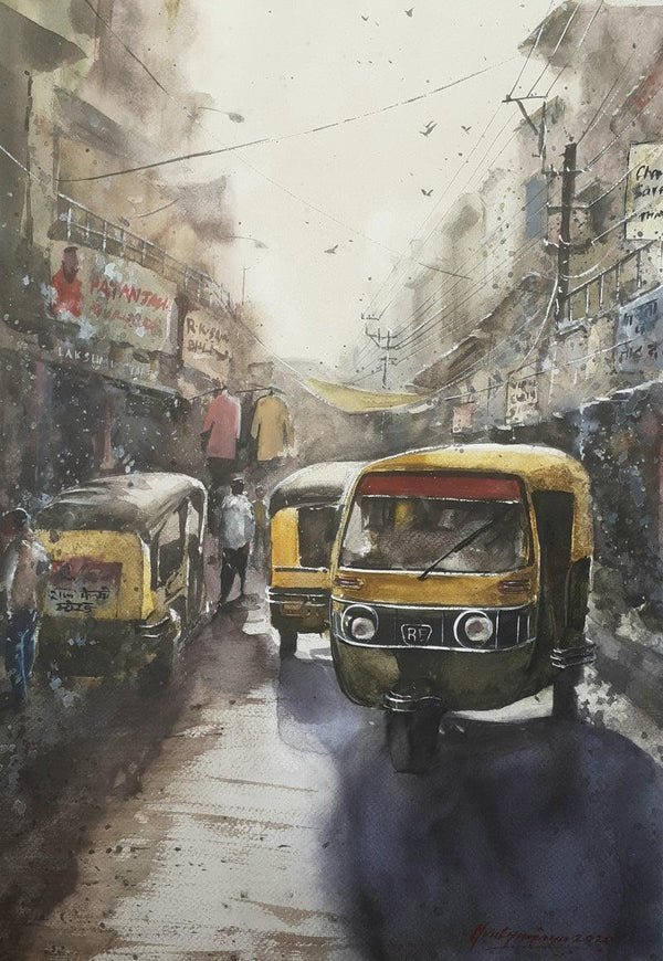 Busy Market Place Painting by Mrutyunjaya Dash | ArtZolo.com