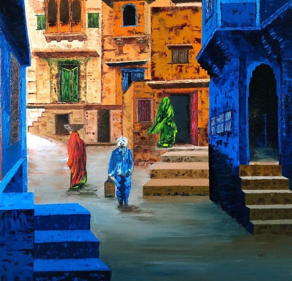 Busy Street 3 Painting by Anuja Sane | ArtZolo.com