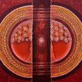contemporary acrylic painting titled 'CONNECTION Series 1', 36x48 inches, by artist NITU CHHAJER on canvas