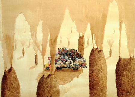 Carry Across Budding Cosmos 1 Painting by Jagesh Edakkad | ArtZolo.com