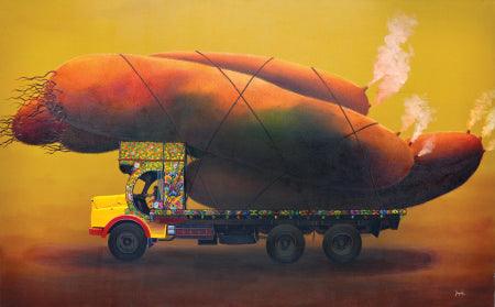 Carry Across Budding Cosmos Painting by Jagesh Edakkad | ArtZolo.com