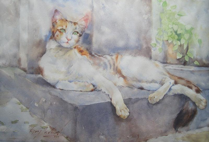 Cat 3 Painting by Vijay Jadhav | ArtZolo.com