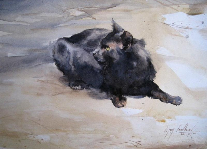 Cat 4 Painting by Vijay Jadhav | ArtZolo.com