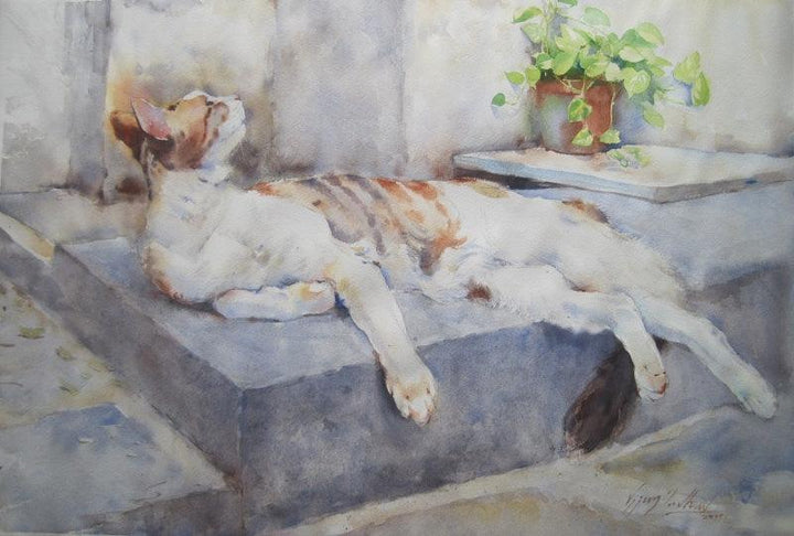Cat 5 Painting by Vijay Jadhav | ArtZolo.com