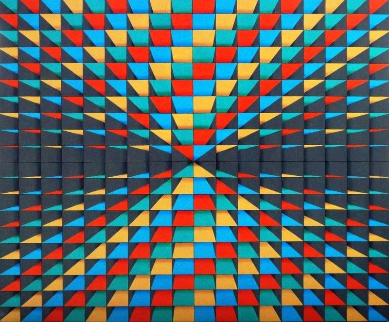 Abstract acrylic painting titled 'Celebration', 30x36 inches, by artist Samba Biswas on Canvas