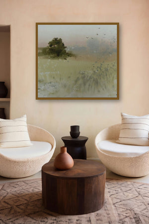 Celebration (Serene Landscape) by artist Anupam Chauhan displayed in a Contemporary Exhibition gallery