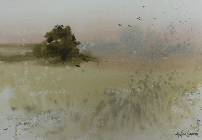 Nature watercolor painting titled 'Celebration', 14x19 inches, by artist Anupam Chauhan on Paper