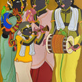 Figurative serigraphs painting titled 'Celebration', 50x40 inches, by artist Thota Vaikuntam on Paper