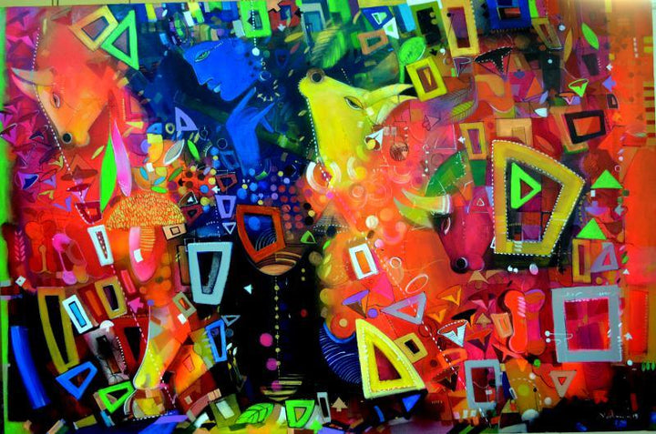 Celebration Painting by Madan Lal | ArtZolo.com