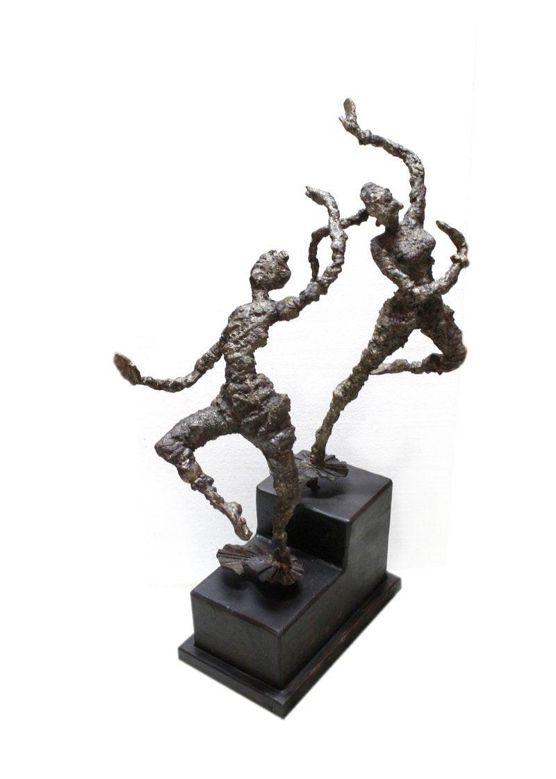 Figurative Metal sculpture titled 'Celebration', 16x11x28 inches, by artist Rohan  Pawar on Brass