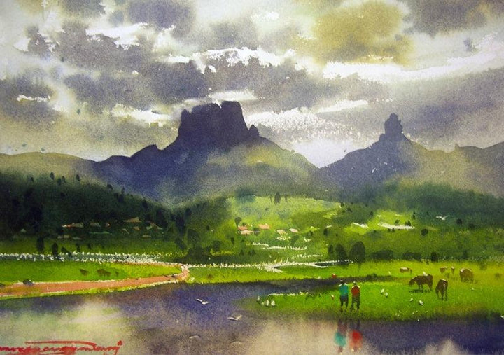 Chanderi Fort Painting by Rakesh Suryawanshi | ArtZolo.com