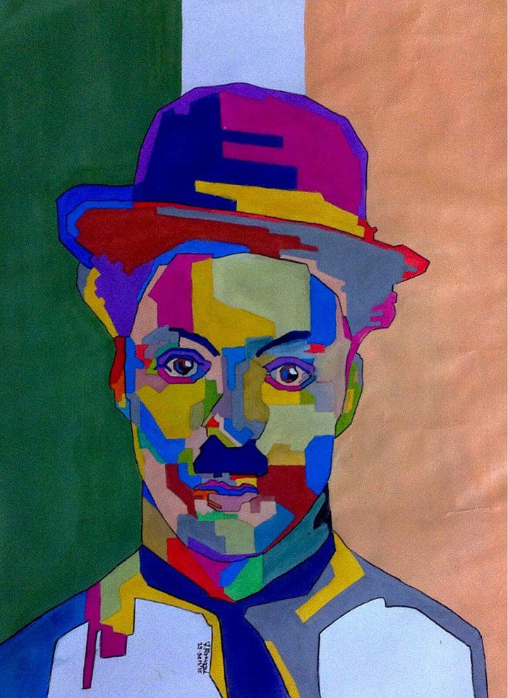 Charlie Chaplin Painting by Jay Ramani | ArtZolo.com