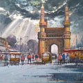 Cityscape watercolor painting titled 'Charminar', 14x20 inches, by artist NanaSaheb Yeole on Paper